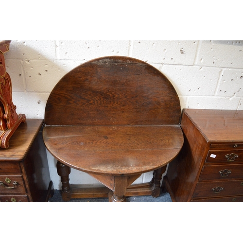 382 - An 18th century oak credence table.