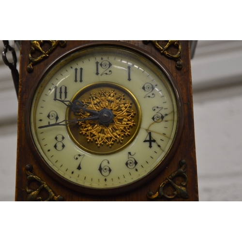 487 - A ormolu mounted miniature long case clock.