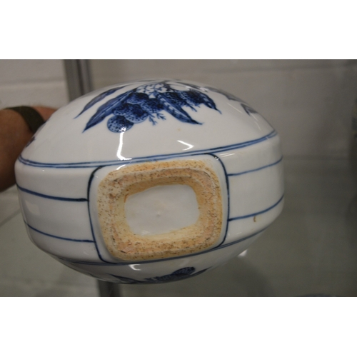 684 - A Chinese blue and white moon flask.