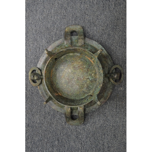 687 - A Chinese cast bronze censer.