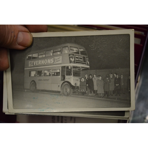 841 - A large quantity of bus and tram tickets together with a collection of bus related postcards.