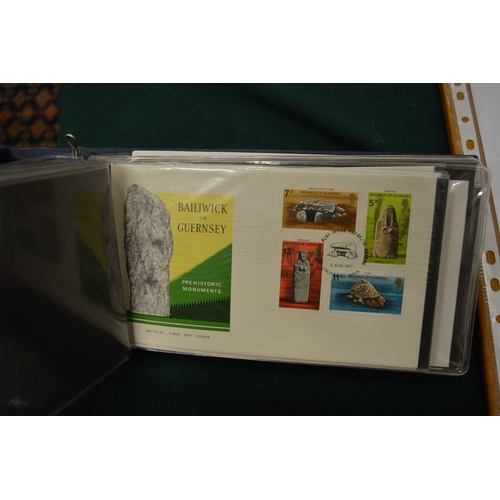 969 - Two albums containing Channel Islands Guernsey and Alderney first day covers 1970's - 1980's.