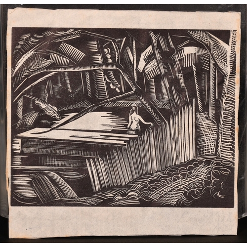 1 - Paul Nash (1889-1946), 'Dark Lake', wood engraving, signed and inscribed in pencil and dated 1921, 4... 