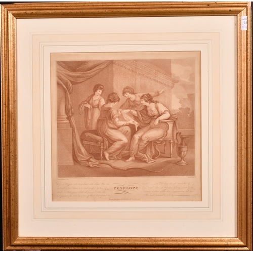 10 - After Angelica Kauffman, 'Penelope', sanguine stipple engraving, 13