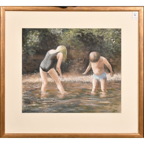 134 - Sheelagh Popham, 'The Dragonfly Pool II', pastel signed with initials, 14