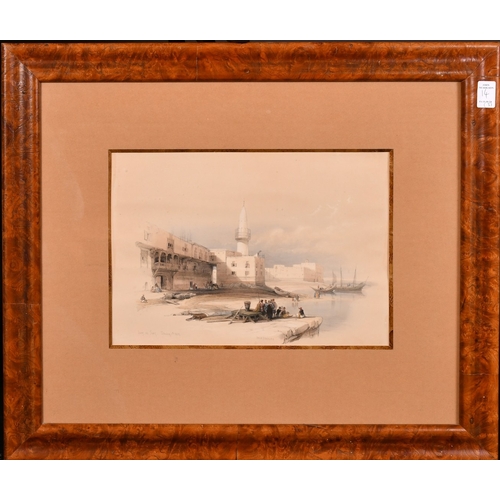 14 - David Roberts, 'Citadel of Sidon', 19th Century hand coloured lithograph, 9.25