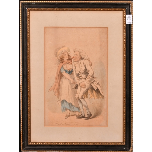 145 - Thomas Rowlandson (1756-1827), a pair of ink and watercolour scenes of ladies soliciting business fr... 