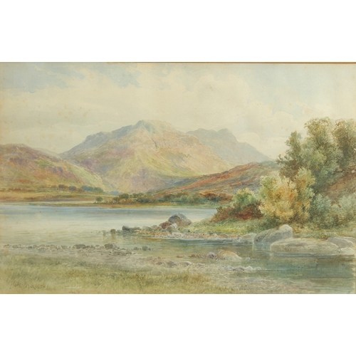 153 - H.M. Krause, A pair of loch scenes, watercolours, both signed and inscribed, 9.5