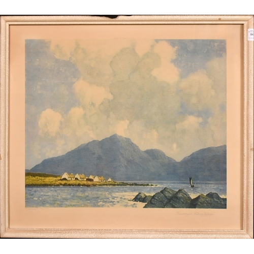 16 - After Paul Henry, 'Connaught Fishing Village', collotype', 18