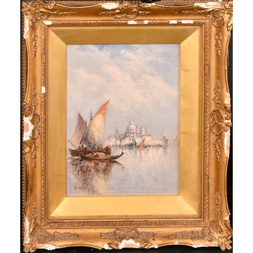 181 - David Horatio Winder (1855-1933), a pair of oil on canvas Venetian scenes with sailboats on the gran... 