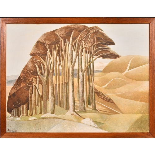 2 - Paul Nash (1889-1946), 'Wood on the Downs', offset lithograph, 16