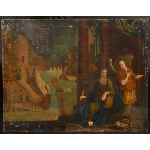 202 - Old Master, a set of four paintings depicting the four disciples writing, oil on canvas, each 17