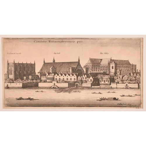 24 - Wenzel Hollar, views of Westminster', a pair of Old Master engravings, each 6