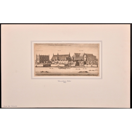 24 - Wenzel Hollar, views of Westminster', a pair of Old Master engravings, each 6