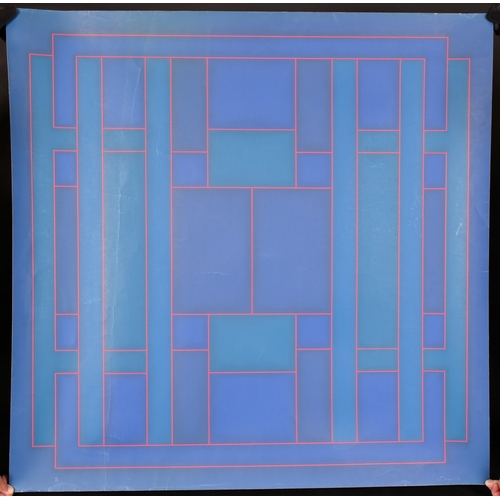 30 - Peter Stroud (1921-2012), 'Large Blue Crossover', screenprint, signed in pencil and dated 1972, numb... 