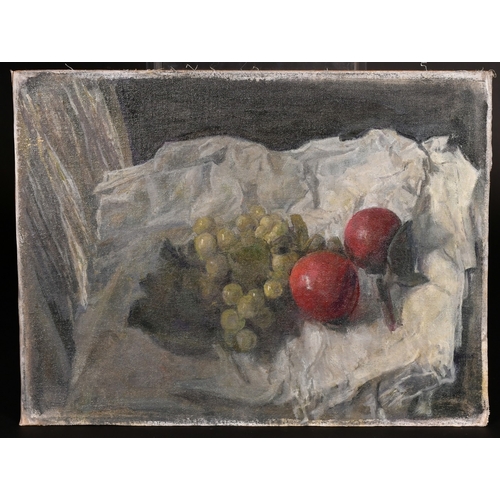 301 - Georges Weissbort (1928-2013), a pair of still life works featuring grapes, oil on canvas laid down,... 