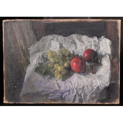 307 - Georges Weissbort (1928-2013), a pair of still life works featuring grapes, oil on canvas laid down,... 