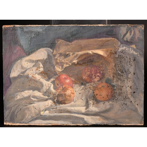 308 - Georges Weissbort (1928-2013), a pair of still life works featuring grapes and other fruit, oil on c... 