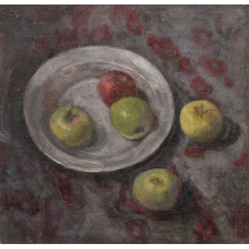 330 - Georges Weissbort (1928-2013), a still life with apples, oil on board, 12