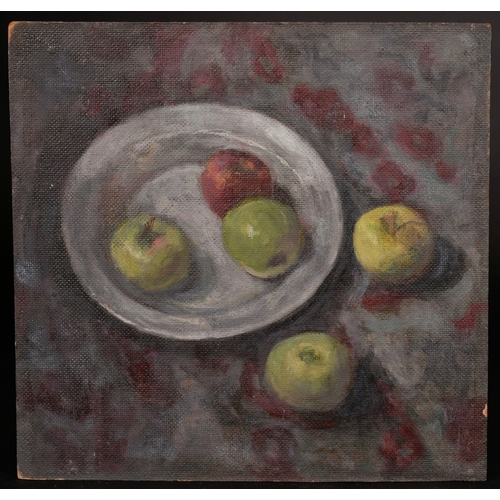 330 - Georges Weissbort (1928-2013), a still life with apples, oil on board, 12