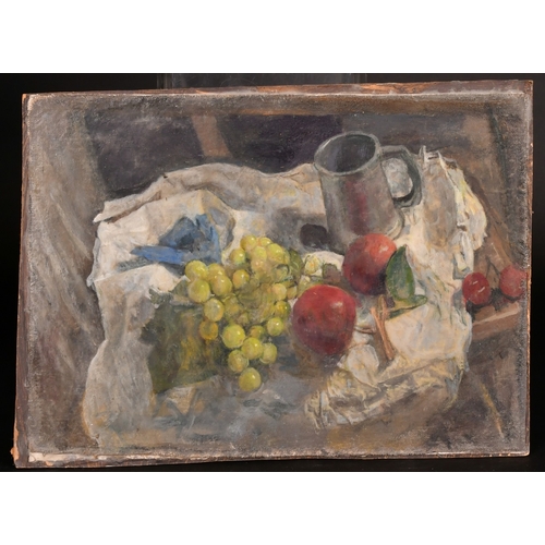 333 - Georges Weissbort (1928-2013), a still life of fruit, oil on canvas laid down, 11