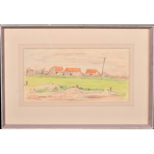 348 - Georges Weissbort (1928-2013), a group of four framed watercolour landscapes, each around 9