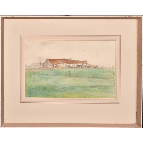 348 - Georges Weissbort (1928-2013), a group of four framed watercolour landscapes, each around 9