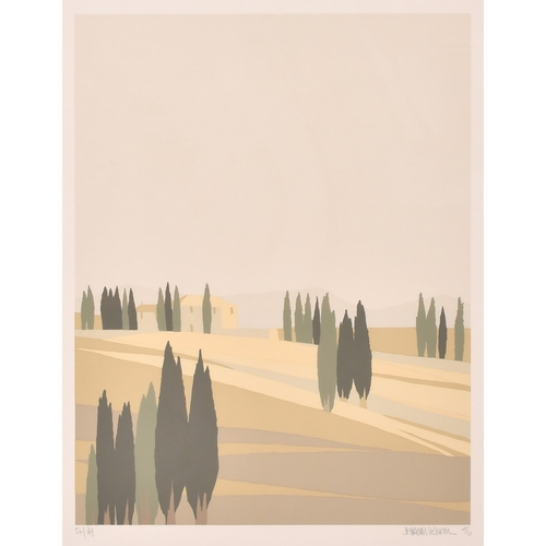 36 - Pascal Besson (b. 1931), a colour print of a coastal view, signed and inscribed 'Epreuve D'Artiste',... 