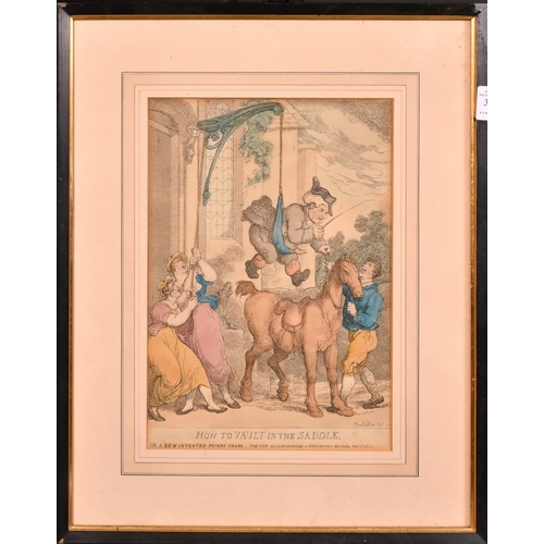 40 - Rowlandson, Early 19th Century, 'The Statue to be Disposed of', hand coloured engraving, published b... 