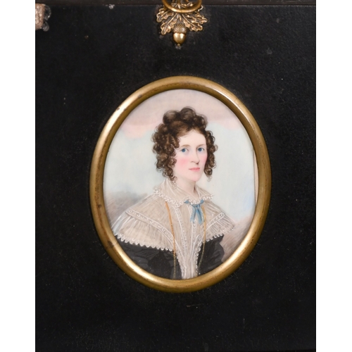 57 - Attributed to Frederick Buck (1771-1840), Irish, a miniature portrait of a lady thought to be Anne L... 