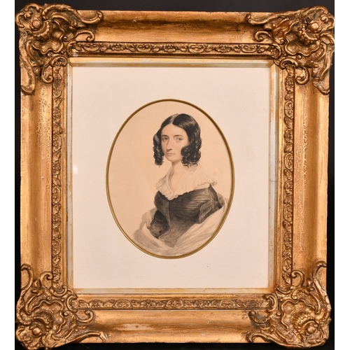 63 - Early 19th Century English School, a watercolour portrait of a seated female, 7