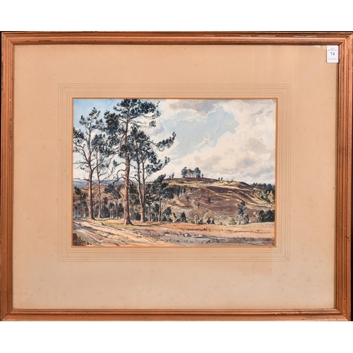 74 - Claude Muncaster (1903-1974), 'The Camel, Ashdown Forest', watercolour, signed, with artist's label ... 