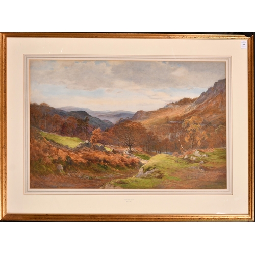 94 - Cyril Ward (1863-1935), a valley landscape, watercolour, 20