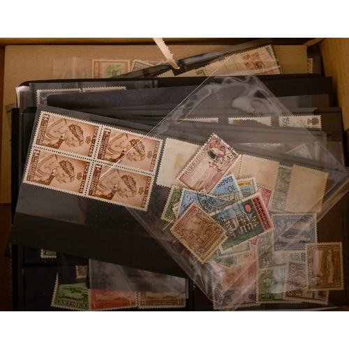 511 - A BOX OF VARIOUS BRITISH COMMONWEALTH STAMPS.