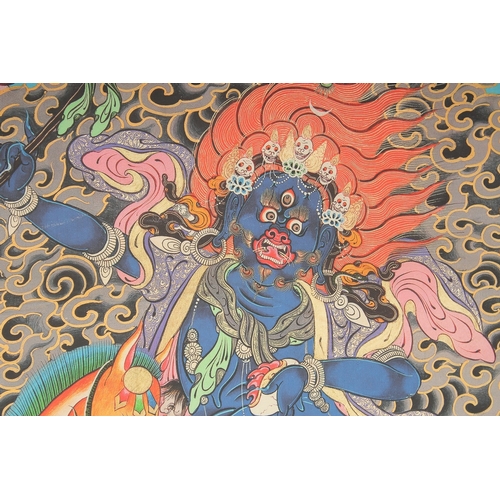 148 - A TIBETAN THANGKA on paper.