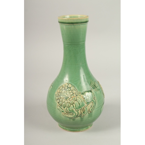 155 - A CHINESE JIAN WARE VASE. 30cms high.