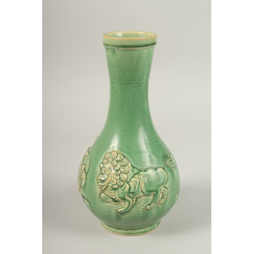 155 - A CHINESE JIAN WARE VASE. 30cms high.