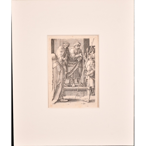 113 - Lucas Van Leyden (1494-1533), 'St James and Hermogenas', engraving, plate size 4.5