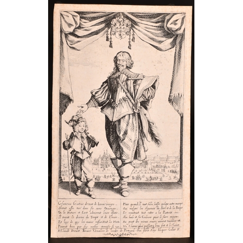 119 - Jacques Callot (1592-1635), 'A. Claude Deruet Ercuier Chevalier de Lordre de Portugal', engraving, p... 