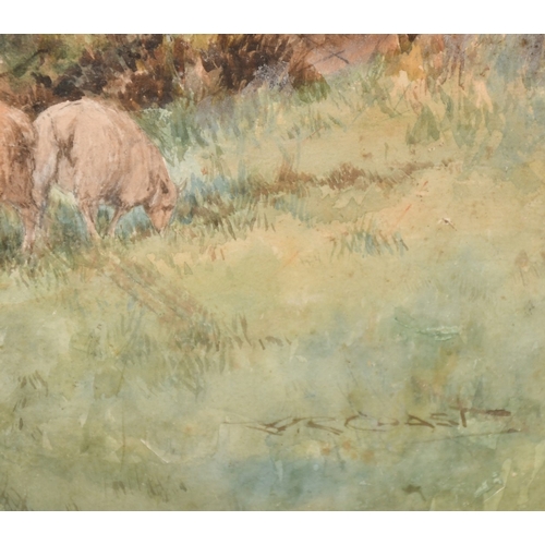 181 - Wilfred Robert Coast, 'Home Pastures Pelham Vale', sheep on a pasture at the end of the day, signed,... 