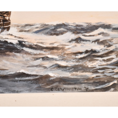 183 - C. Lewington, a pair of watercolours of clippers in the high seas, each signed and dated 75, each 10... 