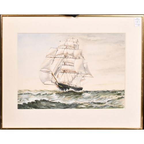 183 - C. Lewington, a pair of watercolours of clippers in the high seas, each signed and dated 75, each 10... 