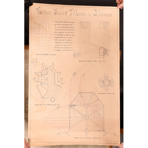 202 - Connel Pringle, Circa 1919, 'Somerset House, The West Front', pencil and ink drawing, 50