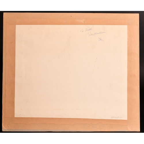 203 - David Blackburn (1939-2016), an abstract composition, pastel, dedicated verso and dated 1962, 9.75