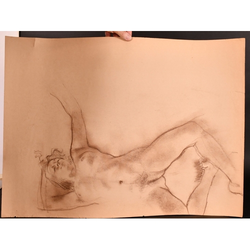 209 - A folio of unframed figural studies, mostly female subjects, some semi-erotic, some by Ernest Fairhu... 