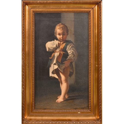 269 - 19TH CENTURY ITALIAN SCHOOL.A FULL LENGTH PORTRAIT of a young boy. 20ins x 16ins (50cm x 30cm).