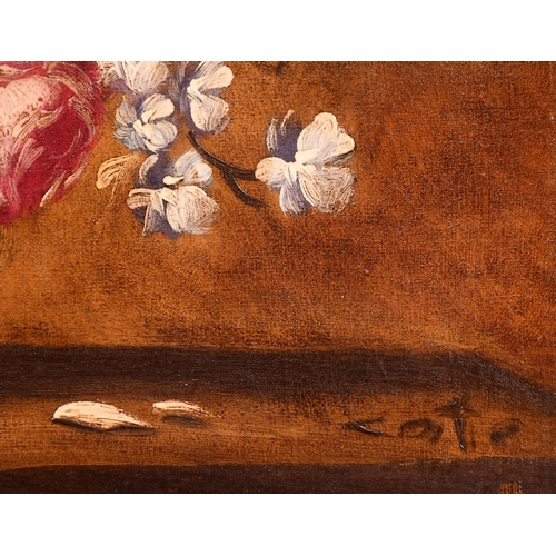 305 - Cote, 20th Century, a pair of still life paintings of mixed flowers, oil on canvas, 24