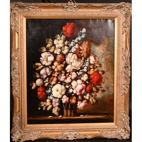 305 - Cote, 20th Century, a pair of still life paintings of mixed flowers, oil on canvas, 24