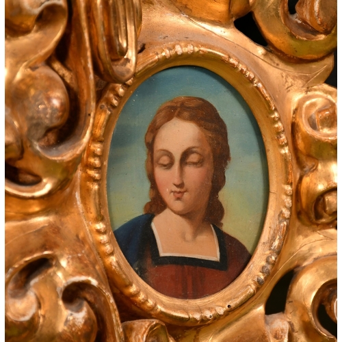 31 - An outstanding early 19th Century carved giltwood frame, rebate size 28