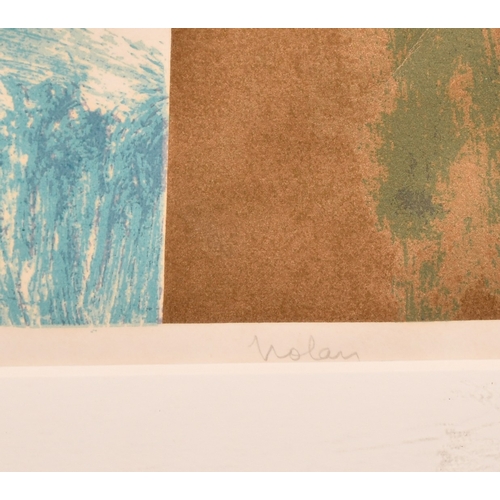 79 - Sydney Nolan, 'Ned Kelly', colour print, signed in pencil and numbered 65/65, 25